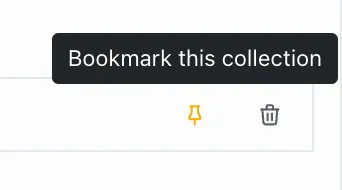 The pin button on an attached data source for bookmarking it