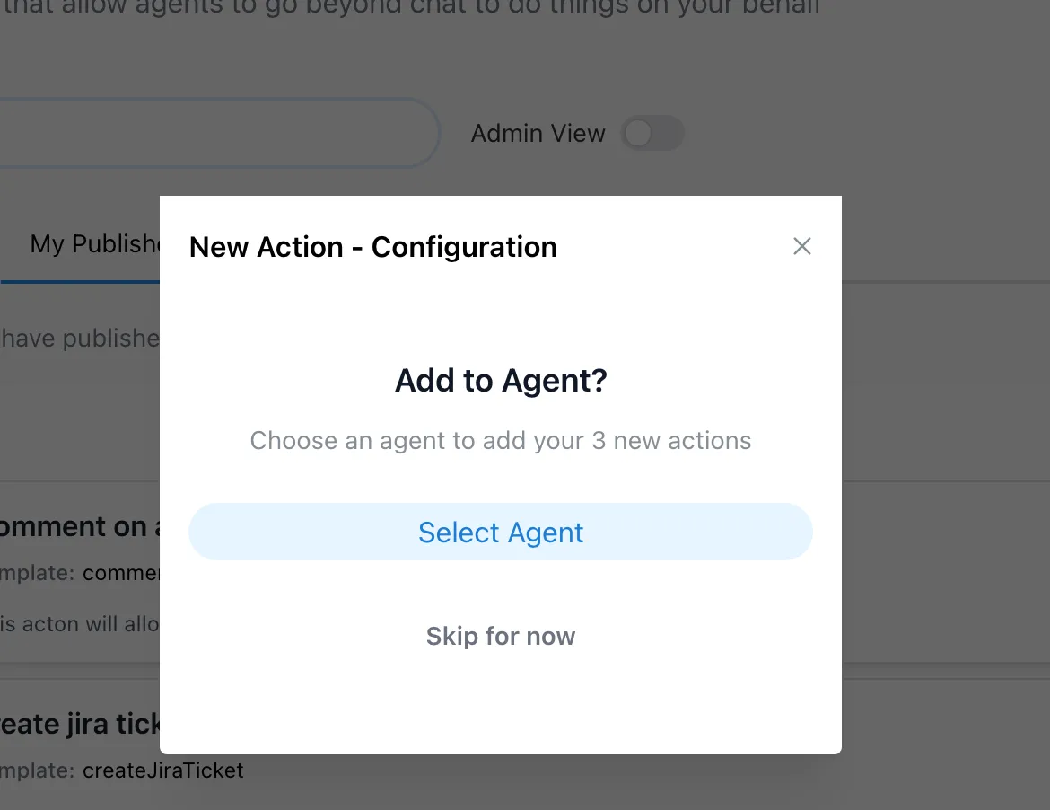 Add to agent