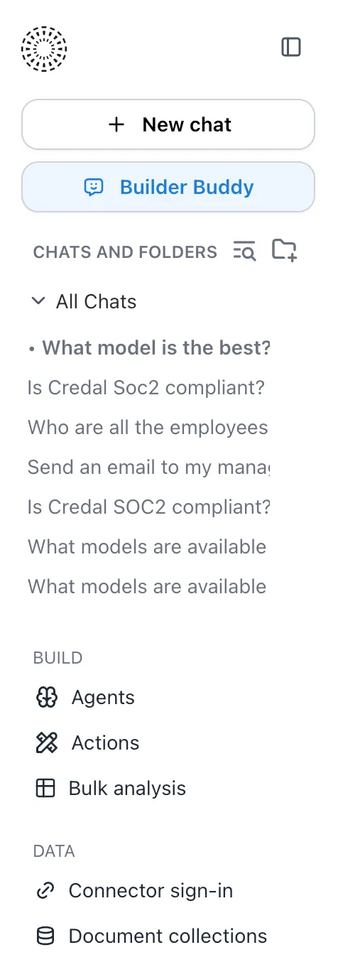 The Agents option in the left sidebar