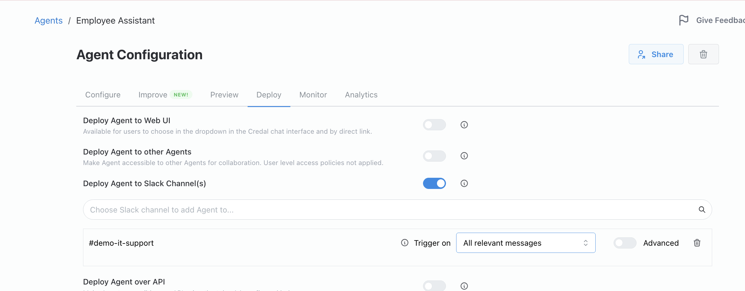 Deployed in Slack